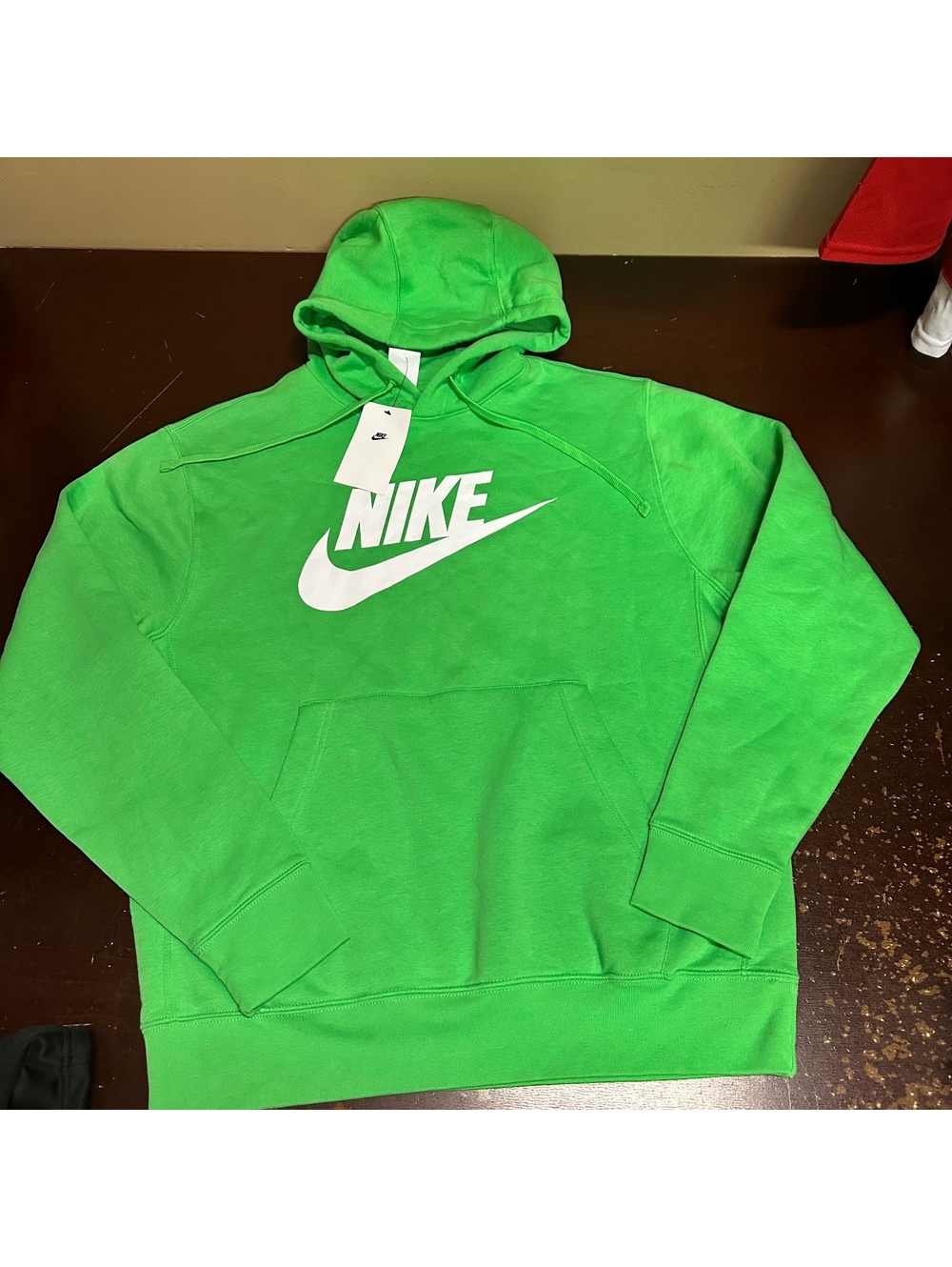 Nike Sportswear Hoodie Mens Medium Green Swoosh Pullover Hooded Sweatshirt